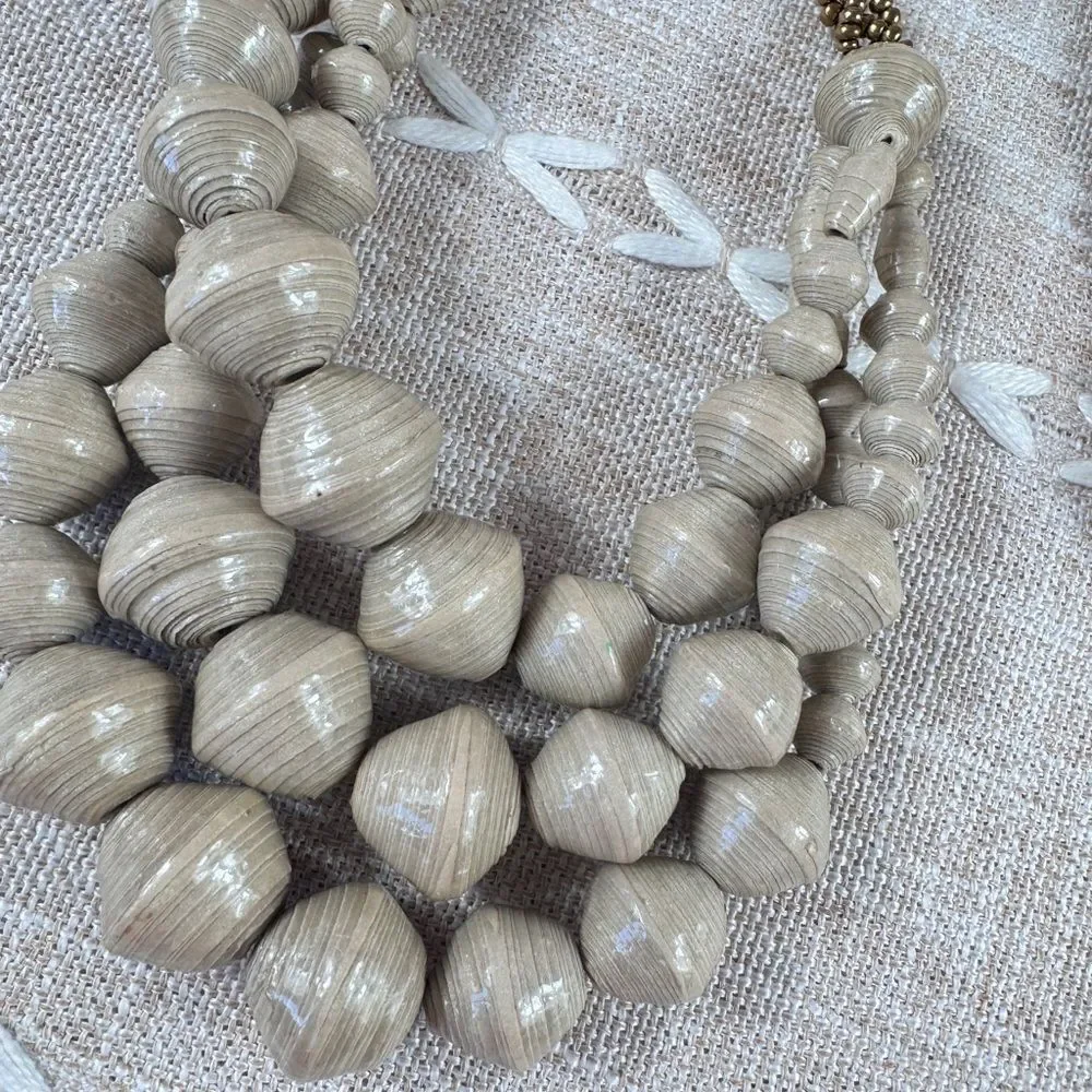 Chunky Paper Beads Necklace